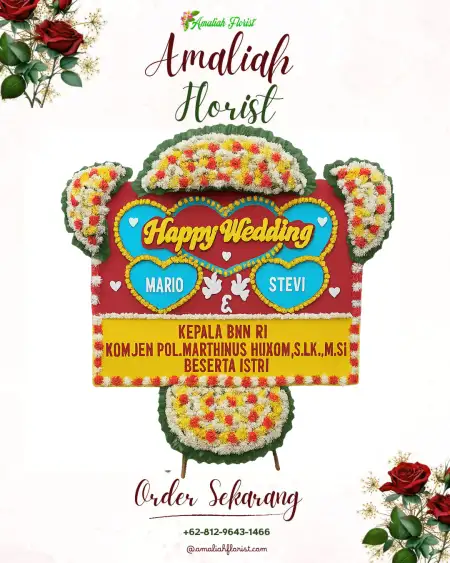 Papan Bunga Pernikahan Lepang Besar